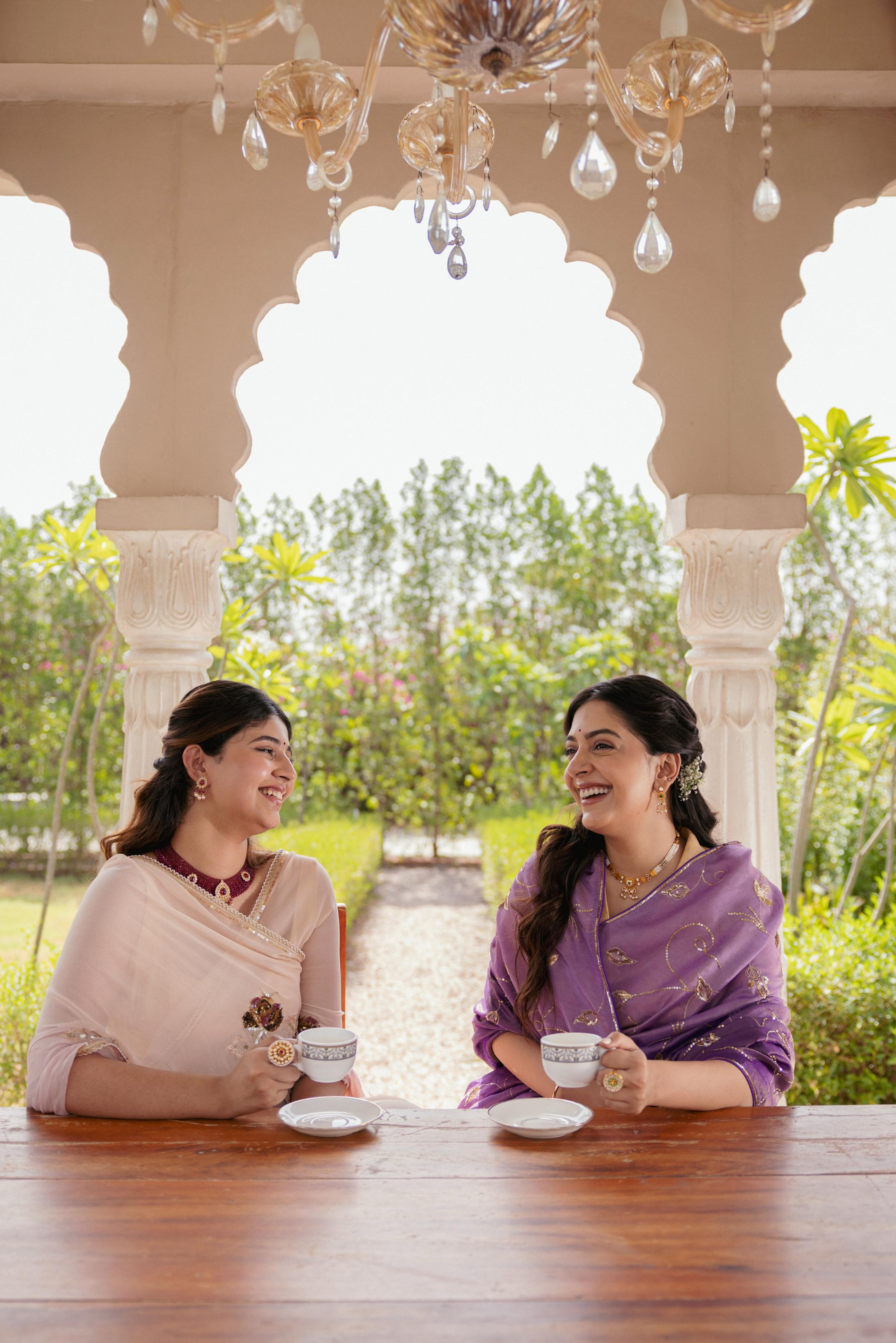 Baby Pink Pure Chiffon Aari Sequins Motif Handwork Saree
