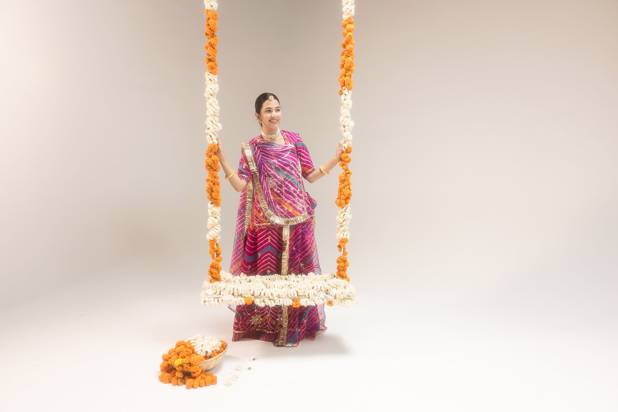 Pure Georgette 20 Gsm Wine Leheriya Aari Sequins Jaal Work Poshak