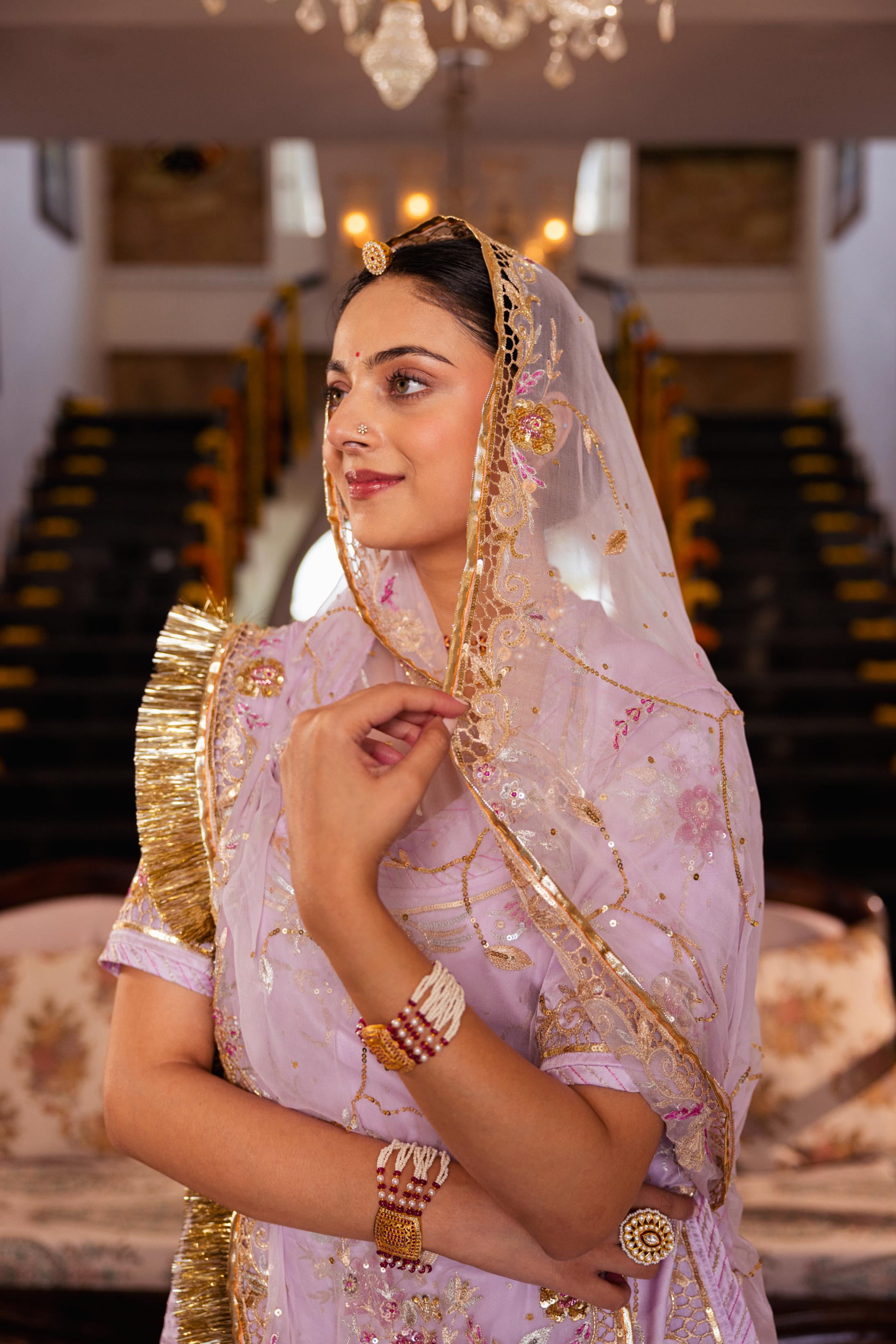 Pink  Pure Satin Aari Tari Resham Cutwork  Handwork   Poshak (Unstitched)