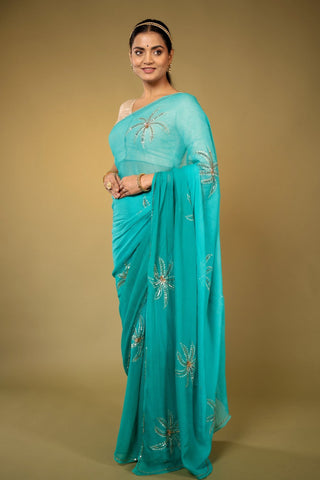 Firoza Chiffon Saree