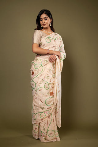 Pure Chiffon Siquin Saree