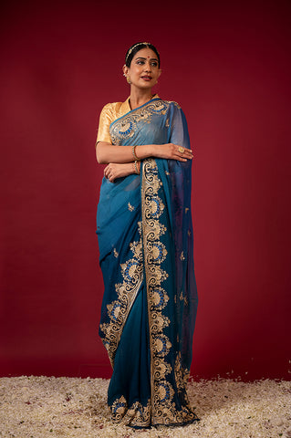 Pure Chiffon Work Saree