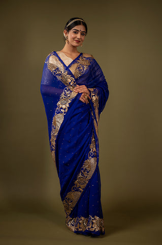 Pure Chiffon Work Saree