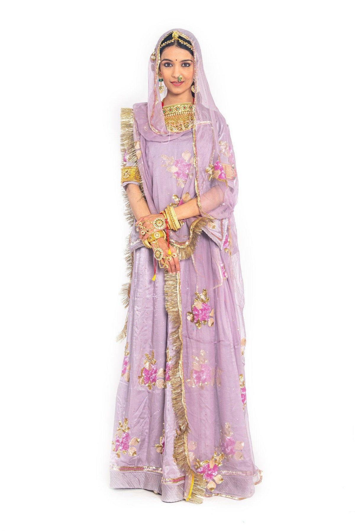 Lavender Sequins Poshak - Yuvti